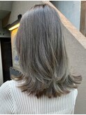 ブリーチ無し　赤み抑えた　グレージュ　恵比寿　Sac.栃木優佑