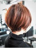 【SHARON原宿】オレンジピンクショートボブ