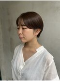 耳掛け丸みショート