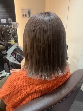 サラジュ 川西店(SARAJU) 外ハネボブ/透明感グレージュ