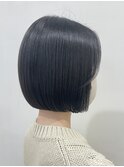 ショコラアッシュヘルシースタイルふんわりカール白髪ぼかし