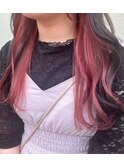 ☆インナーピンク(ブリーチなしダブルカラー）☆