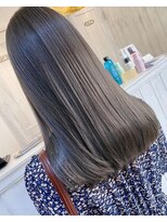エヌプラス(N+)&nbsp;くびれヘアアプリコットオレンジ夏ハイライトカラー