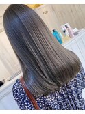 くびれヘアアプリコットオレンジ夏ハイライトカラー