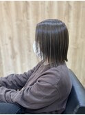 ヘイリーボブ×白髪ぼかし3Dハイライト◇カーキグレージュ
