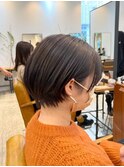 【お客様ヘア】襟足ピタッと丸みショート♪