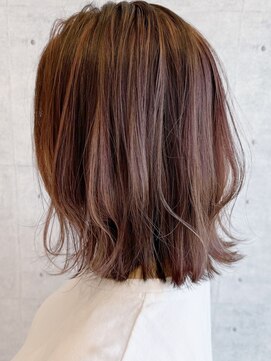 レイフィールド 関店 結べる外ハネくびれボブ/ライトブラウン/シークレットハイライト