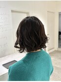 コテ巻き風パーマ