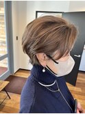 ハイライトショートで白髪ぼかし