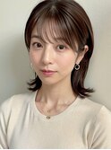 大人くびれヘア/外はねボブ/グレージュ/マロンベージュ