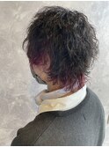 アッシュグレー×カシスピンク