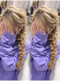 サイド編みおろし