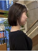 ボブ×グレージュカラー
