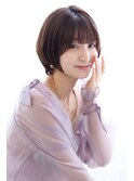20～30～40代におすすめ/大人ショートボブ×ことりベージュ