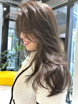 シティ(CITY) レイヤーカット フェイスレイヤー 韓国風レイヤー かきあげ前髪