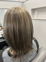 アウラヘアーサロン(aura hair salon)&nbsp;ハイライト×ベージュ