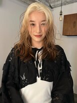 ルーム(Loom.)&nbsp;ルーツカラー　ニュアンスウェーブ　デザインカラー