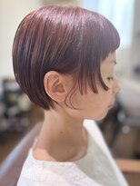 ヌーン(noon.)&nbsp;深みボルドー×艶ボブ◎ブリーチなしWカラーで大人可愛く