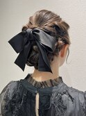 結婚式お呼ばれヘア アップスタイル