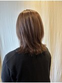レイヤーカット/くびれヘア/ミルクティーブラウン