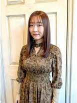 アロマ ヘアー ルーム 新宿店(AROMA hair room)&nbsp;小顔/ココアベージュ/シースルーバング/似合わせ/内巻き/透明感