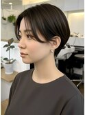 大人ショートボブ/レイヤーショート/前髪なし/20代30代40代