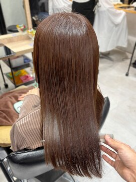 ディーエックス ウエスト(Dxxxx WEST) 艶チョコレートブラウン レイヤーカット/イルミナカラー