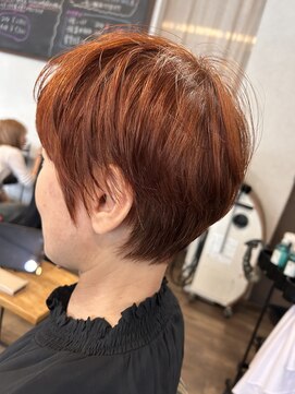 ラブヘアーグリーン(LOVEHAIRGREeN) ベリーショート×オレンジ