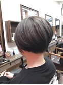 ちら見せツーブロックのエッジショートマッシュ☆