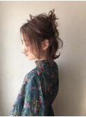 『estrela』ボブでもできる大人ハーフアップお団子ヘアアレンジ