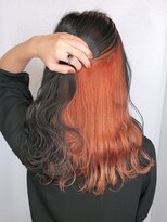 ヘアメイク ミチ 富田店(HAIRMAKE MICHI)&nbsp;【MICHI 富田店 古作 蓮】インナーcolor.スモーキーオレンジ