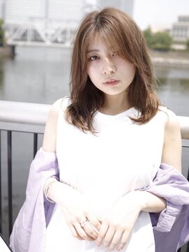 エムスラッシュ 新百合ヶ丘(M.SLASH) M.SLASH新百合ヶ丘/レイヤーミディ/センターパート/透明感