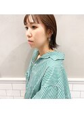 外ハネボブ　ボブ　ワイドバング　大人かわいい
