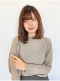 大人可愛い ミディアム 透明感カラー