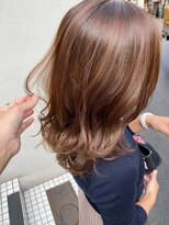 モルニ(MORNI)&nbsp;マロンブラウン_マロンベージュ Aラインボブ かきあげ