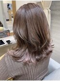 重ためミディアムレイヤー×ラベンダーグレージュ