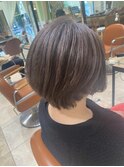 白髪ぼかしハイライト×ラベンダーベージュ