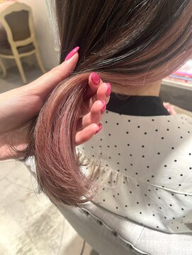 ドット ヘアー(dot.hair) インナーカラー ピンク