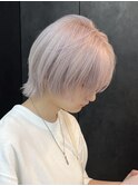 【GEEKS渋谷】ホワイト/ウルフ/顔周りレイヤー/夏カラー
