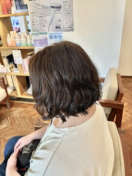 リシェールグリーン 越谷花田店(RICHAIR GREEN) デザインカラー/レイヤーカット/ウェットヘア/オリーブベージュ