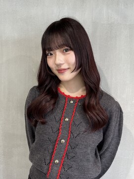 ラトリエ(L'Atelier) ロングレイヤー/姫カット/ワインレッド