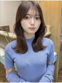 小顔レイヤーカット×ナチュラルグレージュ30代40代50代