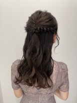 ネイロ 日本橋(NeiRo)&nbsp;ハーフアップボブハイライトカラー大人ショートカット白髪ぼかし