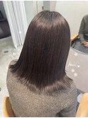 切りっぱなしミディアム×グレージュカラー