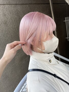 ペレ 渋谷(PELE) h_ デザインカラー/レイヤーカット/ウェットヘア/ベージュ