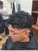 極道パーマ×フェードカット