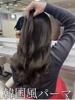 アミー 銀座(Ammy) レイヤーしっかり上めから韓国風コテ巻き風パーマ