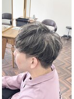 オル(Olu)&nbsp;コントラストハイライト×白髪ぼかし×マッシュ