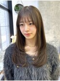 レイヤーカット オリーブベージュ カラー 韓国 髪質改善 仙台