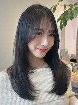 ノイカーム(noi Calm) 顔周りレイヤーカットくびれヘアミルクティーベージュカラー